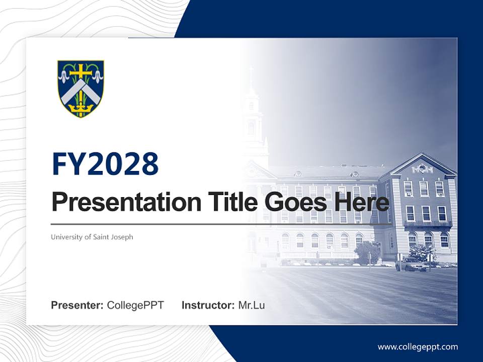 University of Saint Joseph Academic Presentation/Research Findings Report PPT Template4:3 ratio PPT effect preview image5