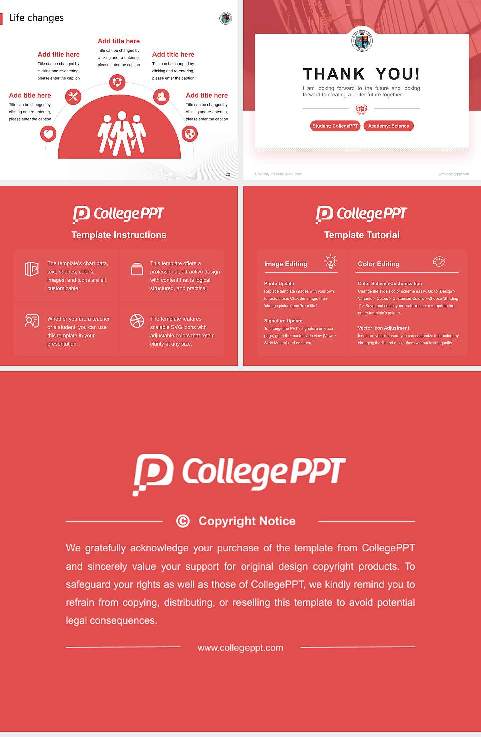 University of Puerto Rico-Ponce National Scholarship Defense PPT Template4:3 ratio PPT effect preview image4