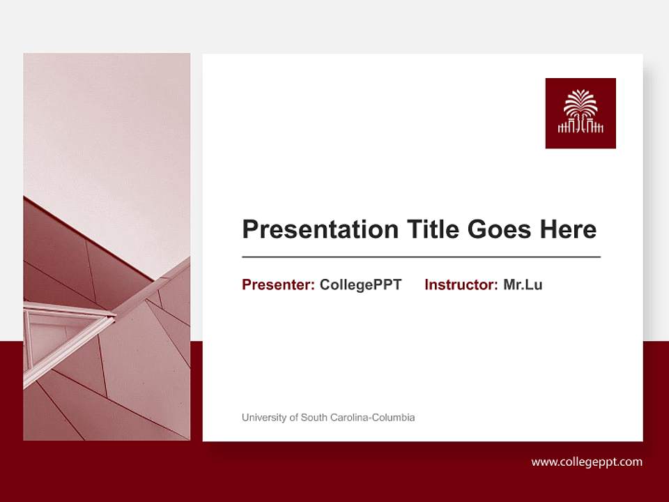 University of South Carolina-Columbia General Purpose PPT Template4:3 ratio PPT effect preview image6