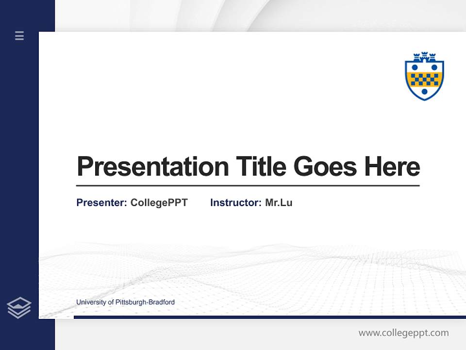 University of Pittsburgh-Bradford Thesis Proposal/Graduation Defense PPT Template4:3 ratio PPT effect preview image5