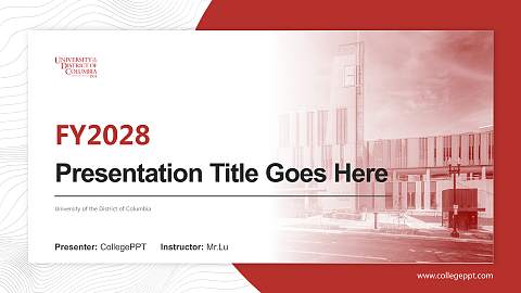 University of the District of Columbia Academic Presentation/Research Findings Report PPT Template