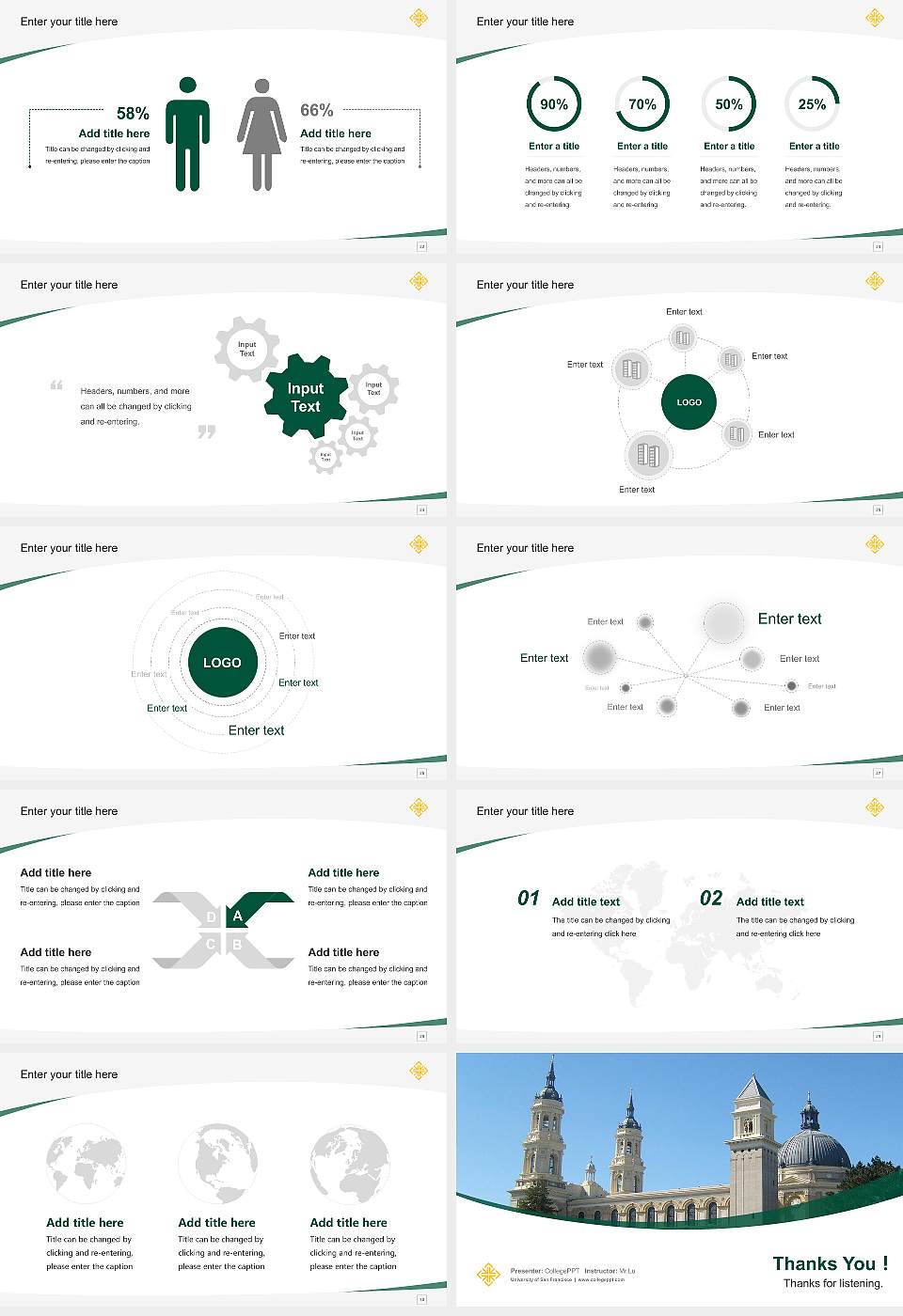 University of San Francisco Course/Courseware Creation PPT Template16:9 ratio PPT effect preview image4