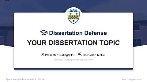 University of Pittsburgh-Bradford Graduation Thesis Defense PPT Template