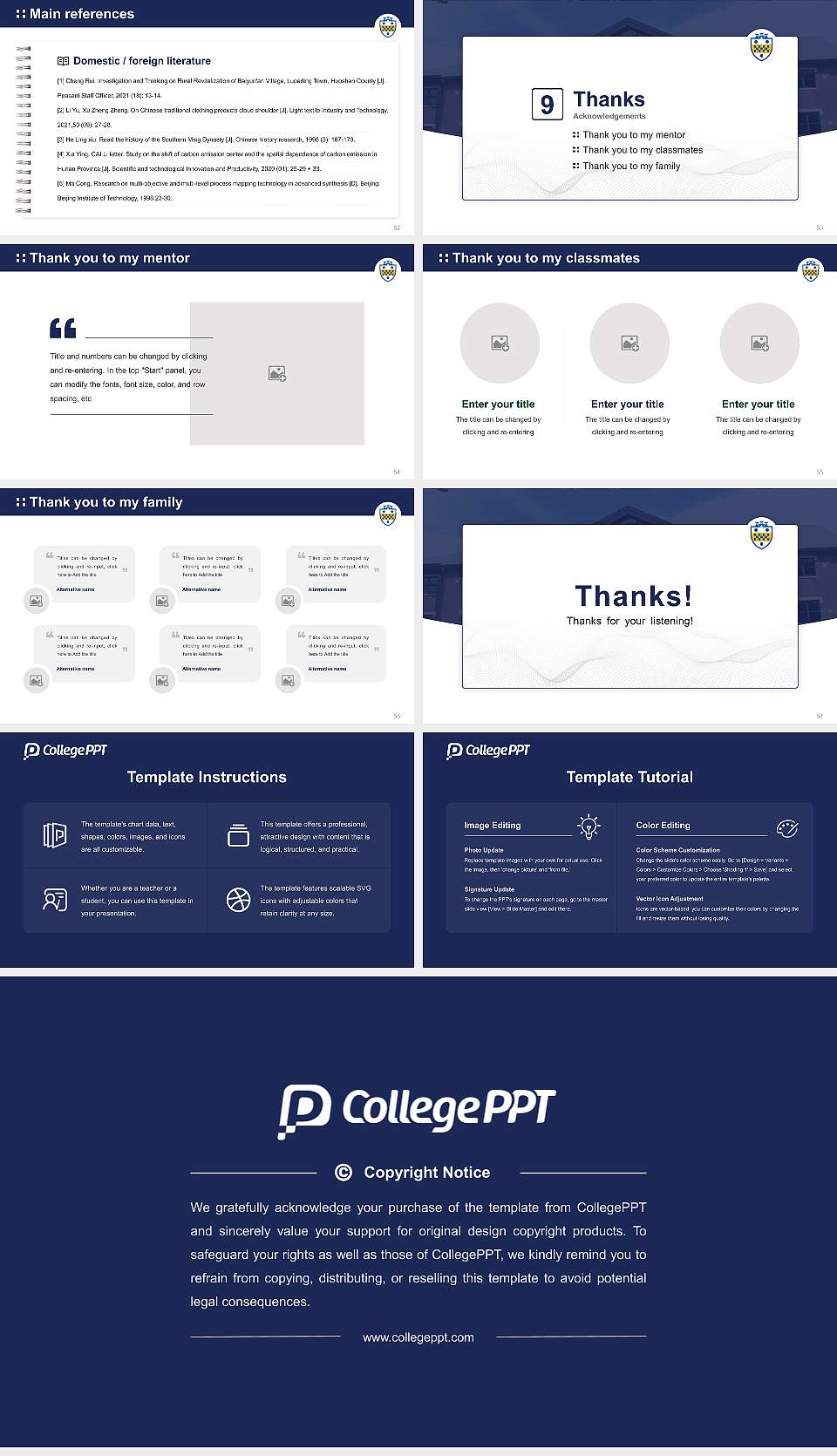 University of Pittsburgh-Bradford Graduation Thesis Defense PPT Template16:9 ratio PPT effect preview image7
