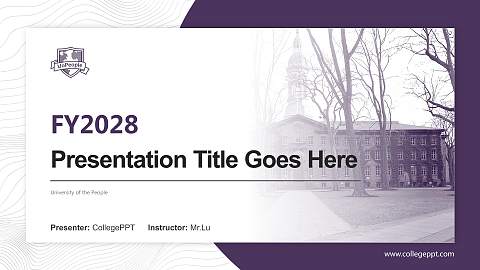 University of the People Academic Presentation/Research Findings Report PPT Template