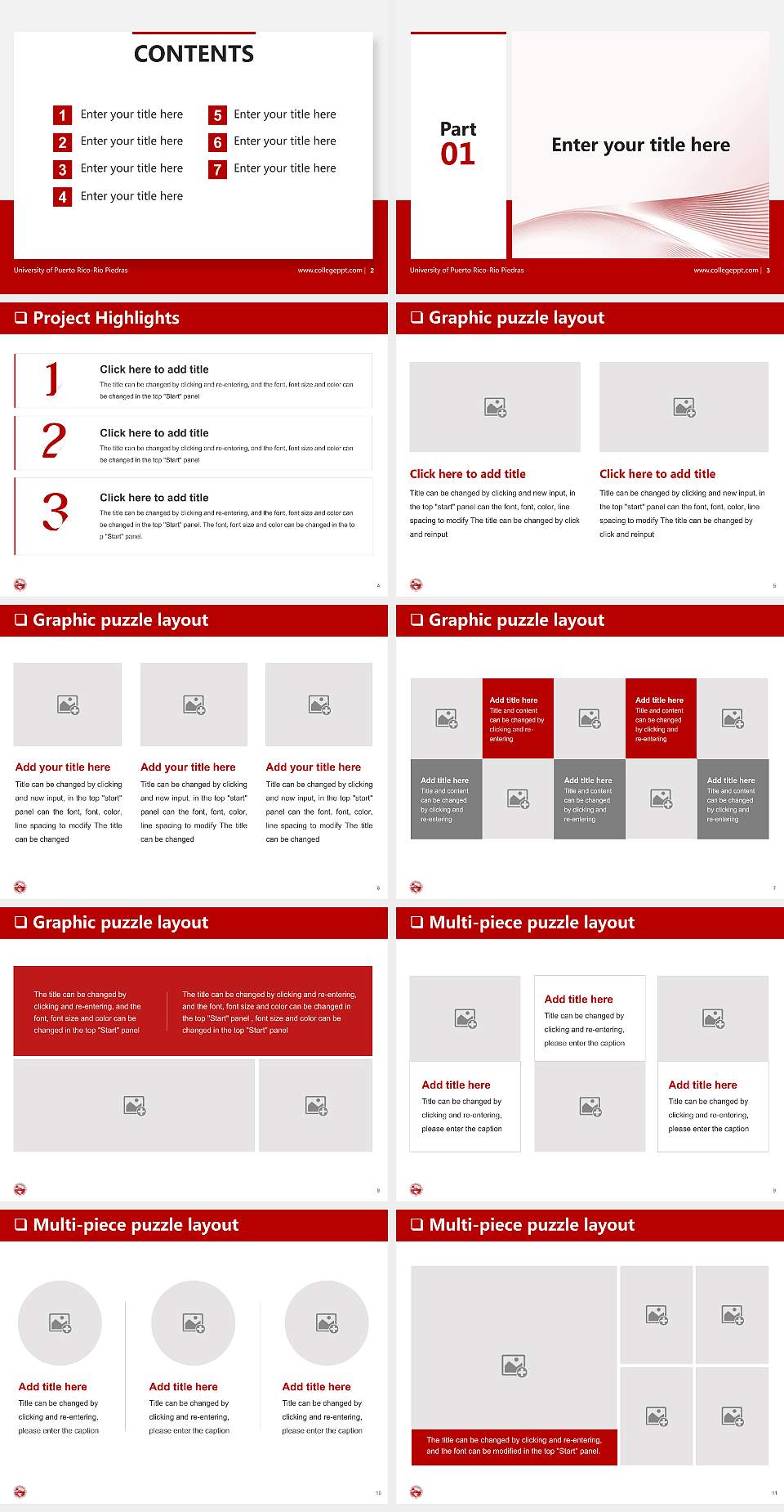 University of Puerto Rico-Rio Piedras General Purpose PPT Template4:3 ratio PPT effect preview image2