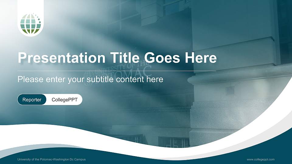 University of the Potomac-Washington Dc Campus Lecture Sharing and Networking Event PPT Template16:9 ratio PPT effect preview image