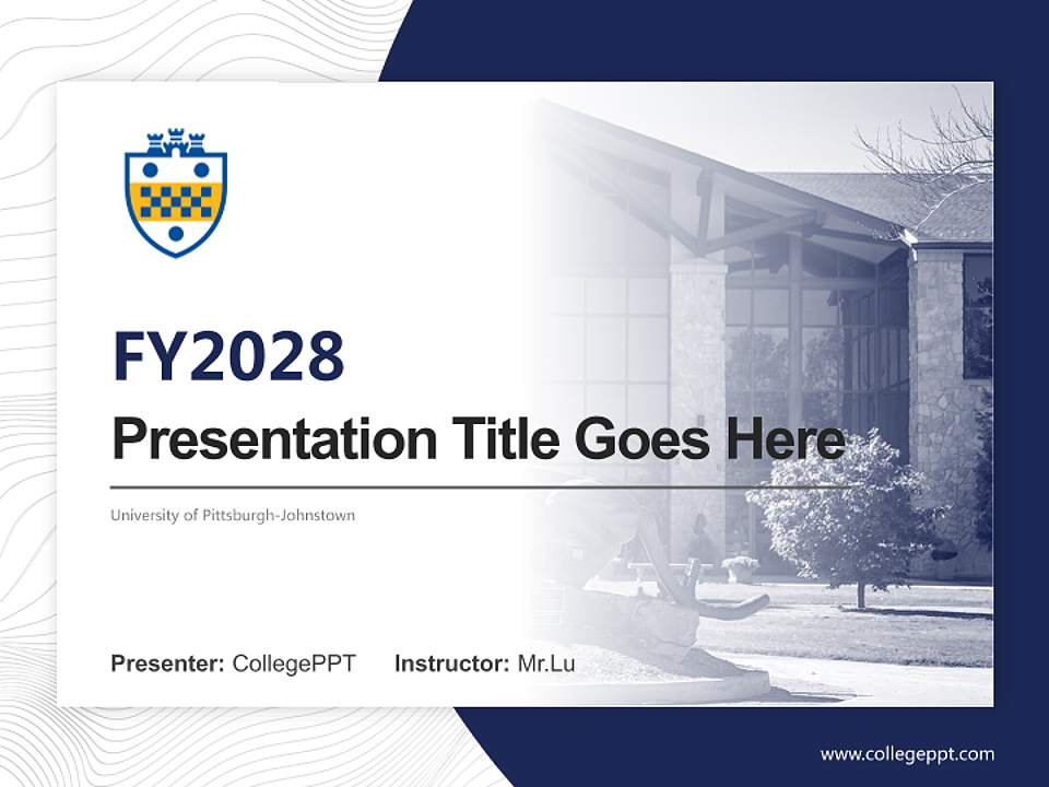 University of Pittsburgh-Johnstown Academic Presentation/Research Findings Report PPT Template4:3 ratio PPT effect preview image5