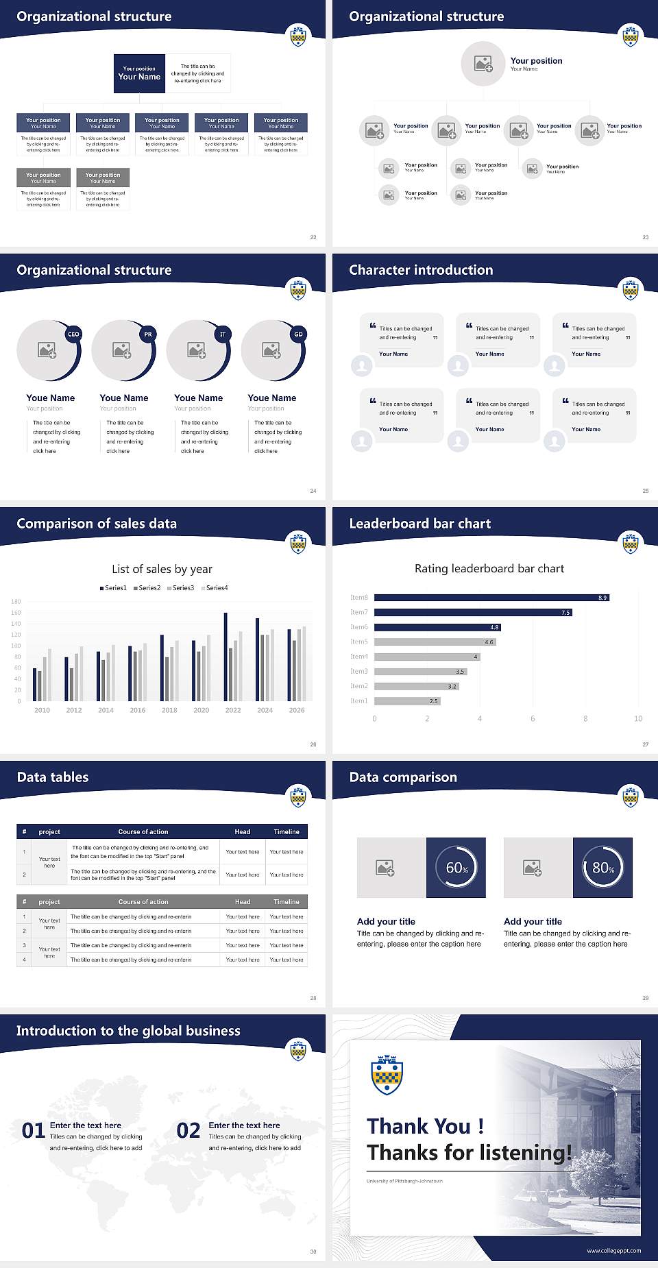 University of Pittsburgh-Johnstown Academic Presentation/Research Findings Report PPT Template4:3 ratio PPT effect preview image4