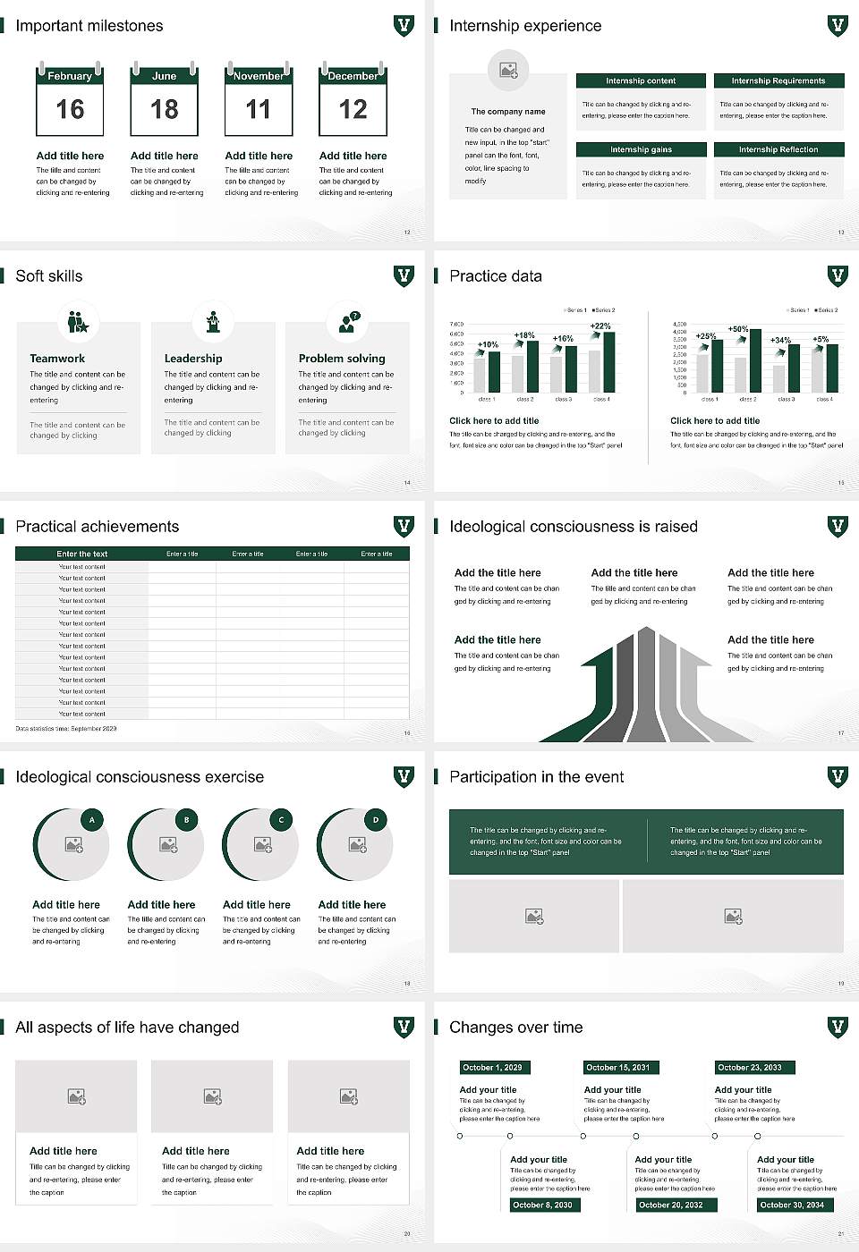 University of Vermont National Scholarship Defense PPT Template16:9 ratio PPT effect preview image3