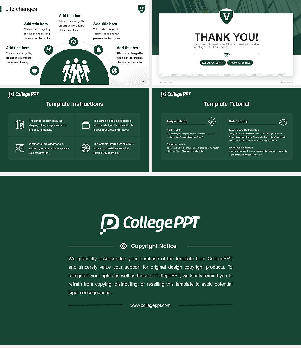 University of Vermont National Scholarship Defense PPT Template16:9 ratio PPT effect preview image4