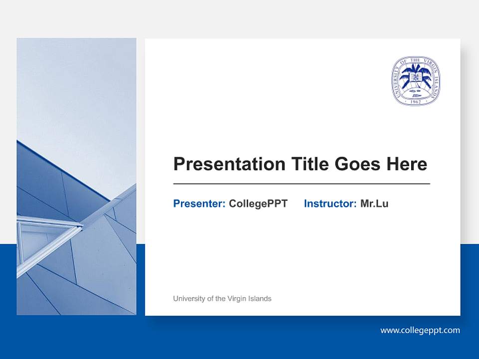 University of the Virgin Islands General Purpose PPT Template4:3 ratio PPT effect preview image6