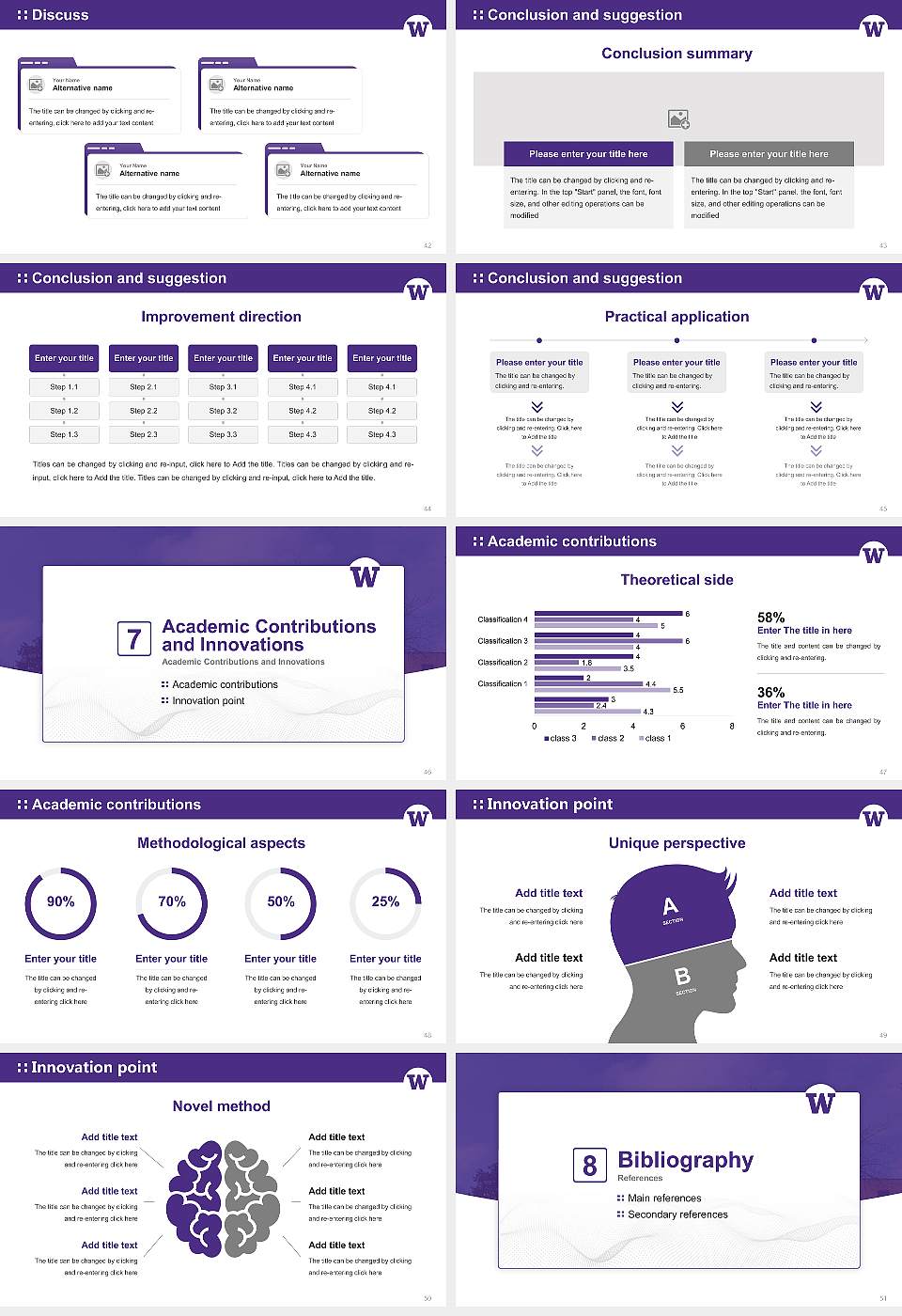 University of Washington-Seattle Campus Graduation Thesis Defense PPT Template16:9 ratio PPT effect preview image6