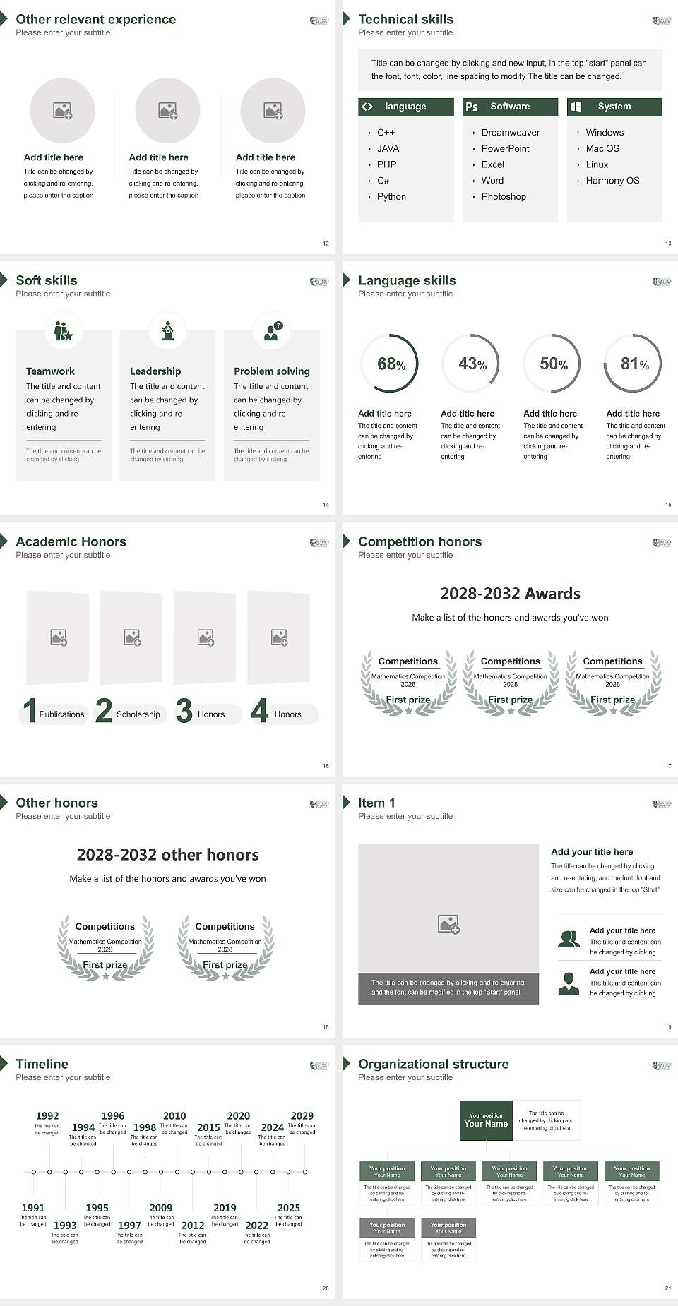 University of Science and Arts of Oklahoma Resume PPT Template4:3 ratio PPT effect preview image3