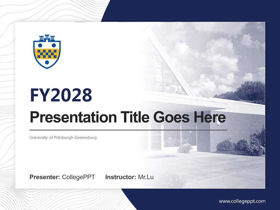 University of Pittsburgh-Greensburg Academic Presentation/Research Findings Report PPT Template4:3 ratio PPT effect preview image5