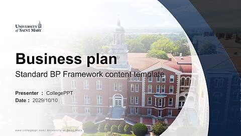 University of Saint Mary Competition/Entrepreneurship Contest PPT Template