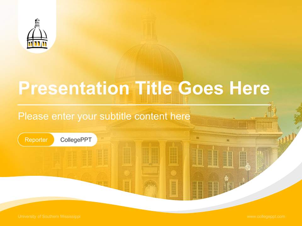 University of Southern Mississippi Lecture Sharing and Networking Event PPT Template4:3 ratio PPT effect preview image4