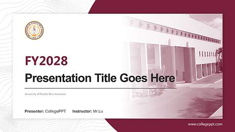 University of Puerto Rico-Humacao Academic Presentation/Research Findings Report PPT Template