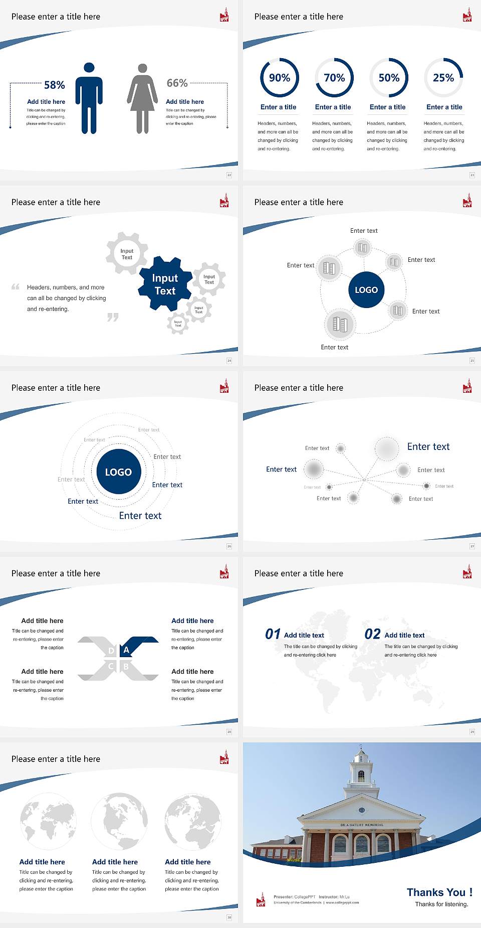 University of the Cumberlands Course/Courseware Creation PPT Template4:3 ratio PPT effect preview image4