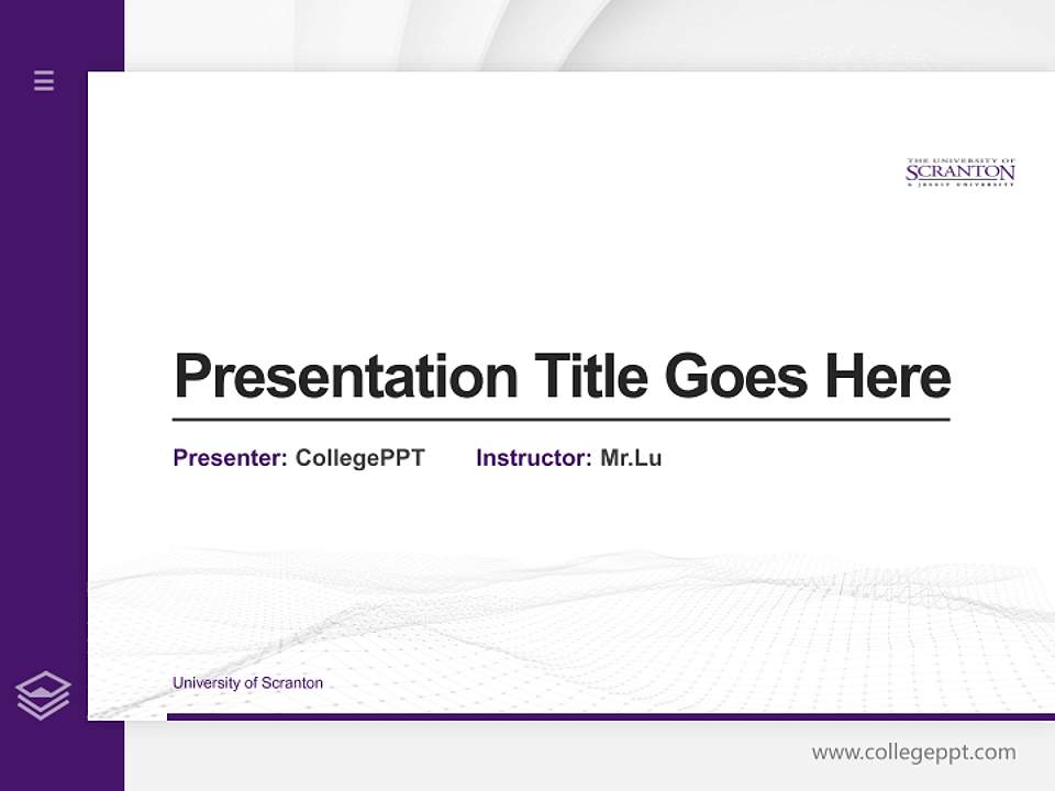 University of Scranton Thesis Proposal/Graduation Defense PPT Template4:3 ratio PPT effect preview image5