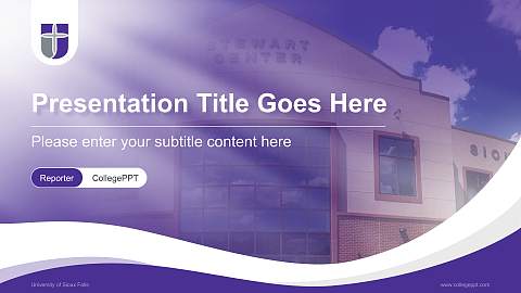 University of Sioux Falls Lecture Sharing and Networking Event PPT Template