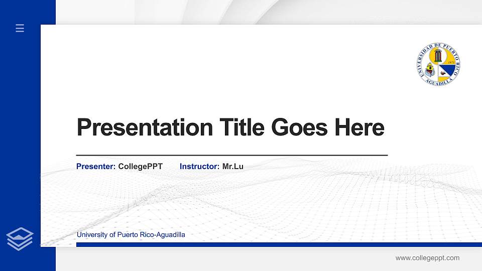 University of Puerto Rico-Aguadilla Thesis Proposal/Graduation Defense PPT Template16:9 ratio PPT effect preview image