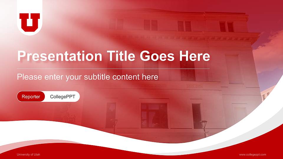 University of Utah Lecture Sharing and Networking Event PPT Template16:9 ratio PPT effect preview image