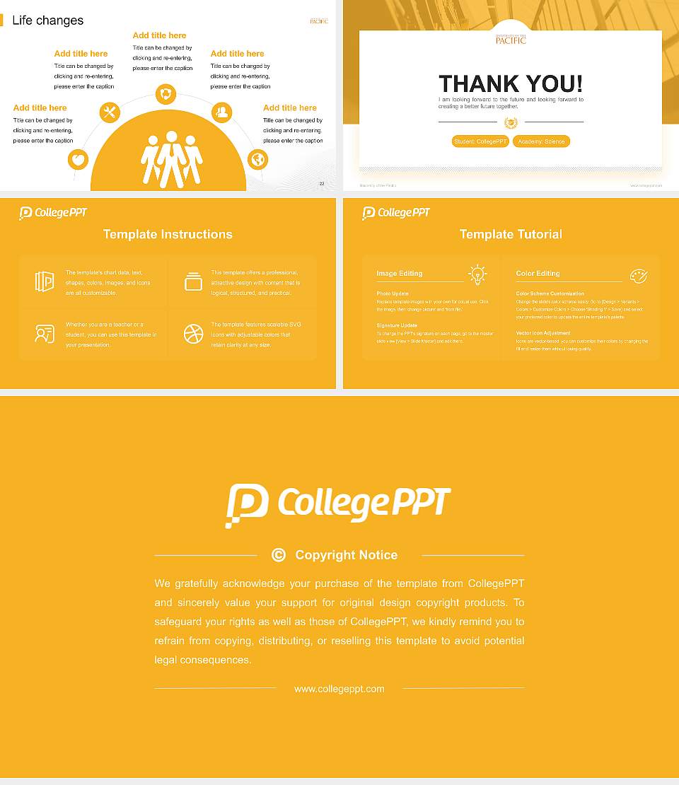University of the Pacific National Scholarship Defense PPT Template16:9 ratio PPT effect preview image4