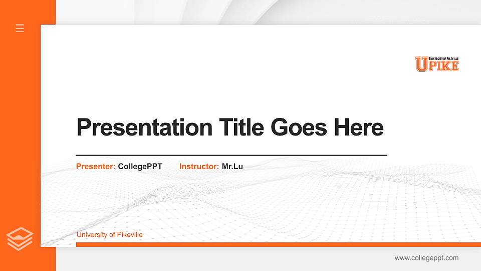 University of Pikeville Thesis Proposal/Graduation Defense PPT Template16:9 ratio PPT effect preview image