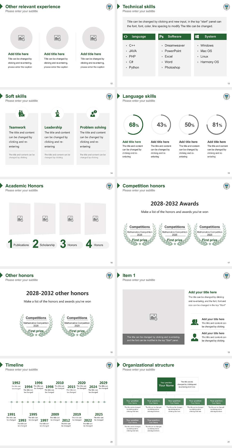 University of Puerto Rico-Cayey Resume PPT Template4:3 ratio PPT effect preview image3
