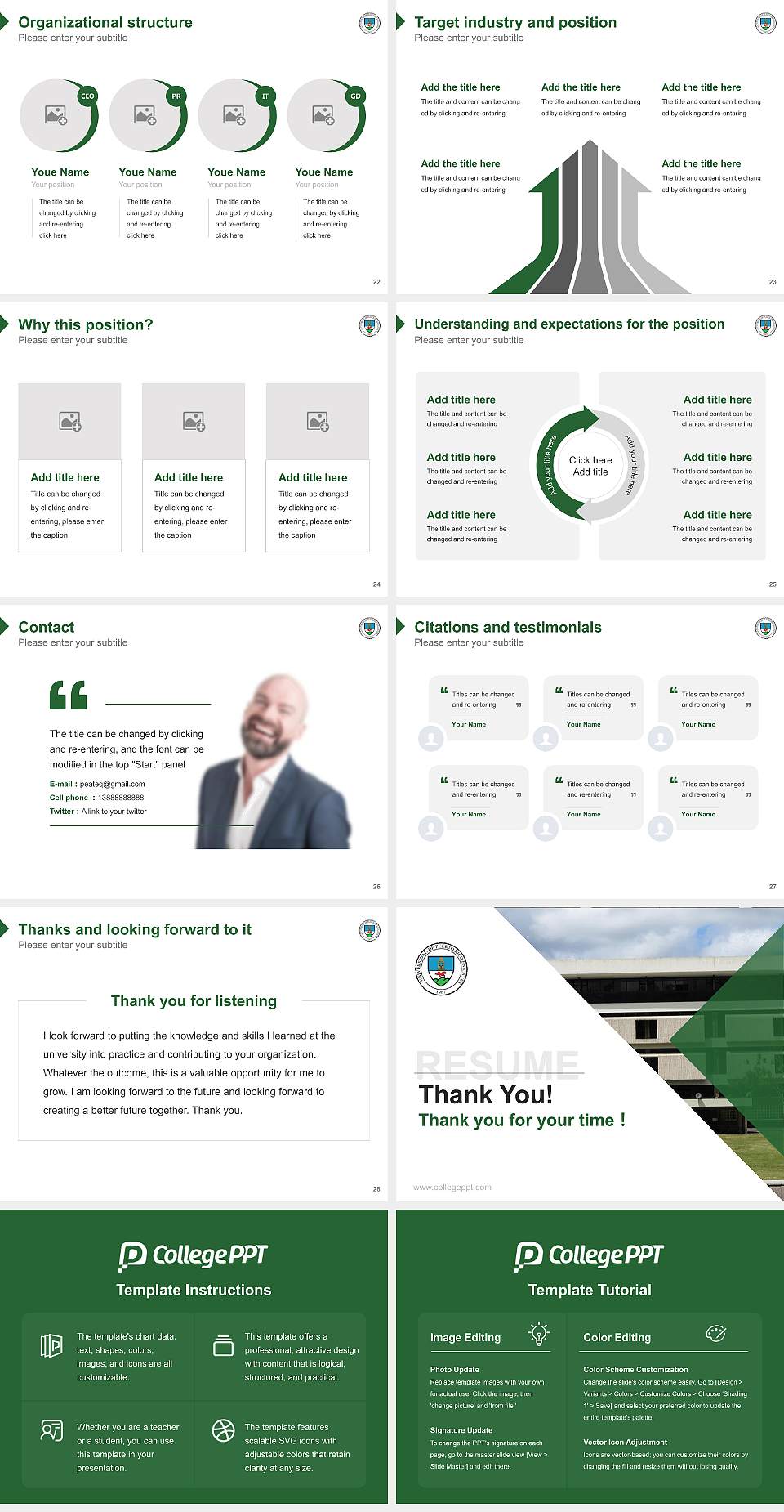 University of Puerto Rico-Cayey Resume PPT Template4:3 ratio PPT effect preview image4