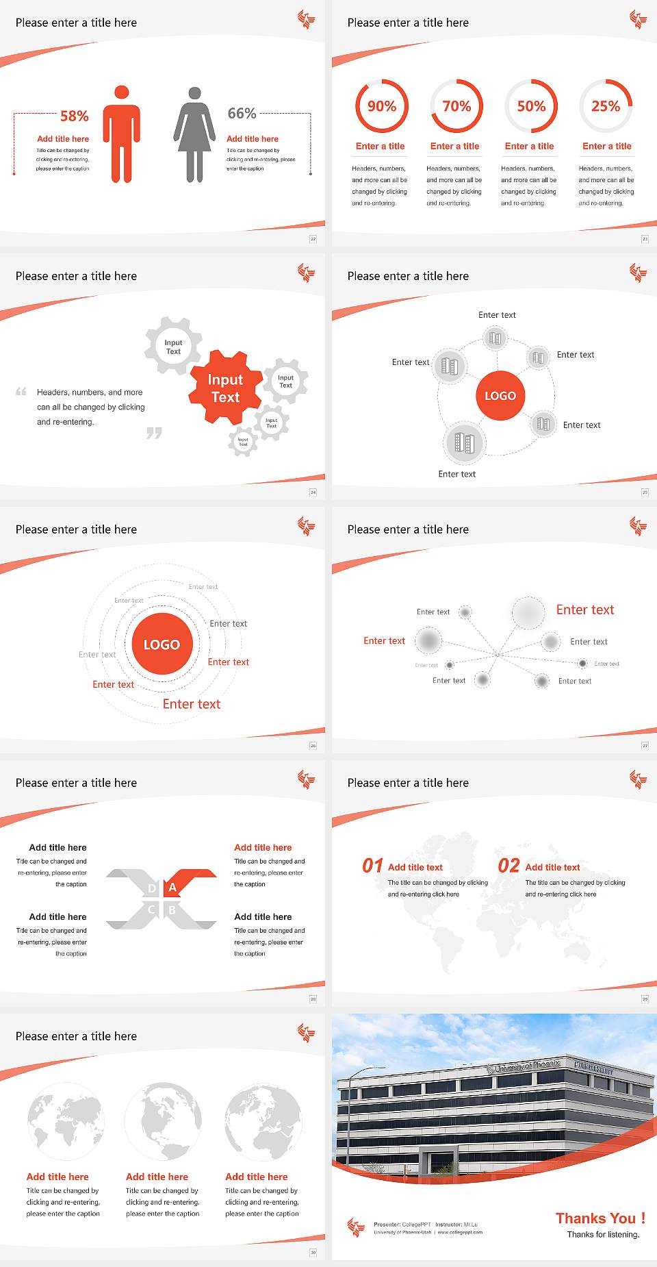 University of Phoenix-Utah Course/Courseware Creation PPT Template4:3 ratio PPT effect preview image4