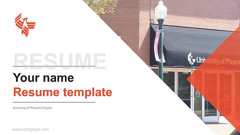 University of Phoenix-Virginia Resume PPT Template