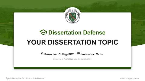 University of Puerto Rico-Utuado Graduation Thesis Defense PPT Template