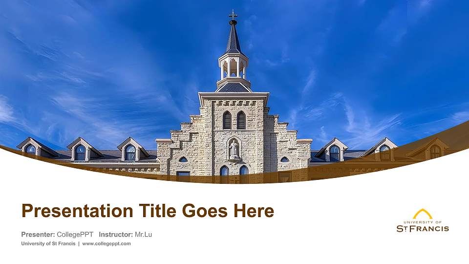 University of St Francis Course/Courseware Creation PPT Template16:9 ratio PPT effect preview image