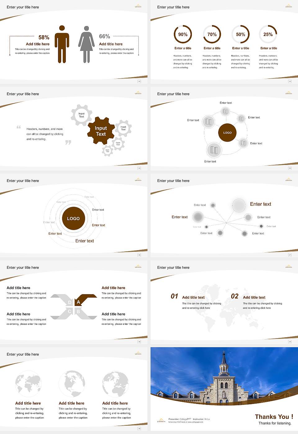 University of St Francis Course/Courseware Creation PPT Template16:9 ratio PPT effect preview image4