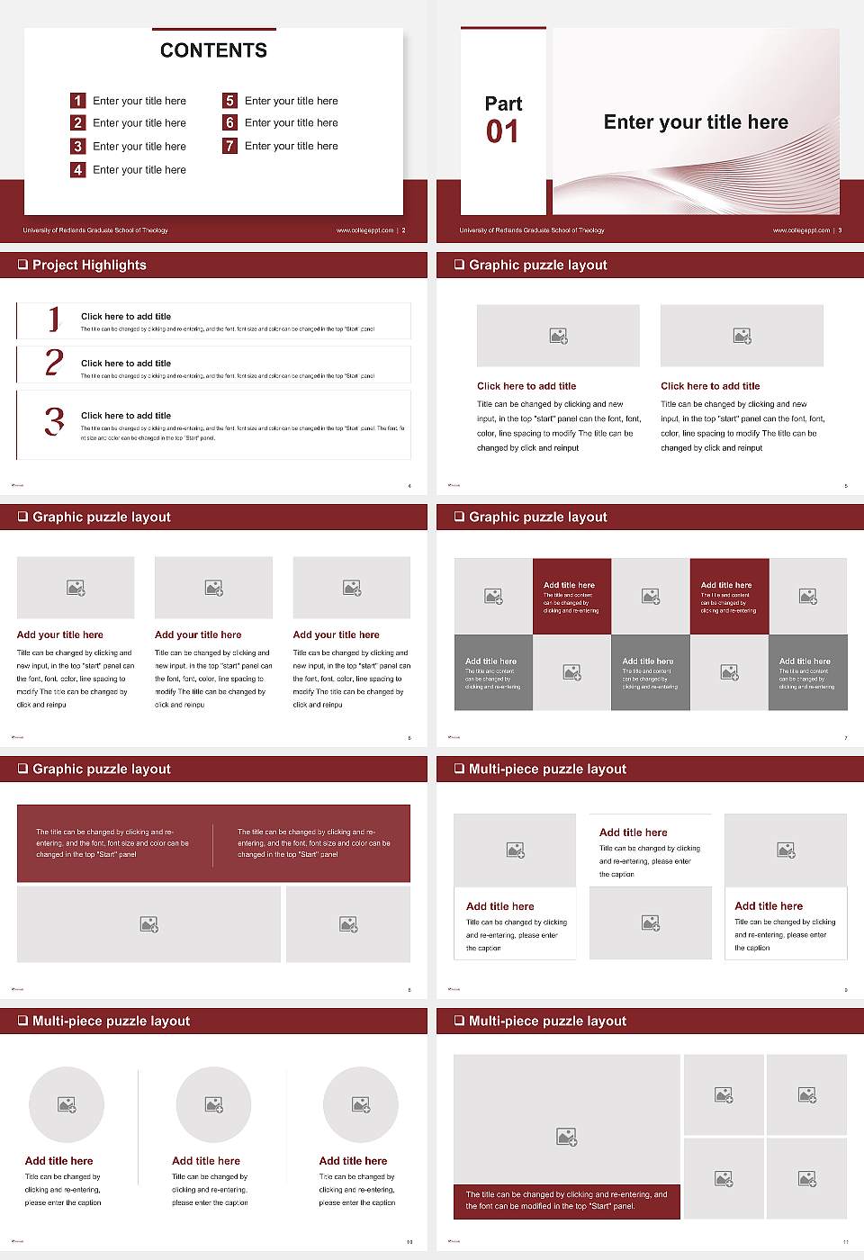 University of Redlands Graduate School of Theology General Purpose PPT Template16:9 ratio PPT effect preview image2