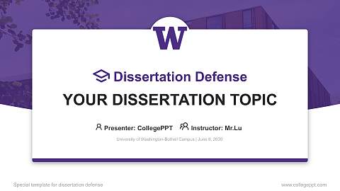 University of Washington-Bothell Campus Graduation Thesis Defense PPT Template