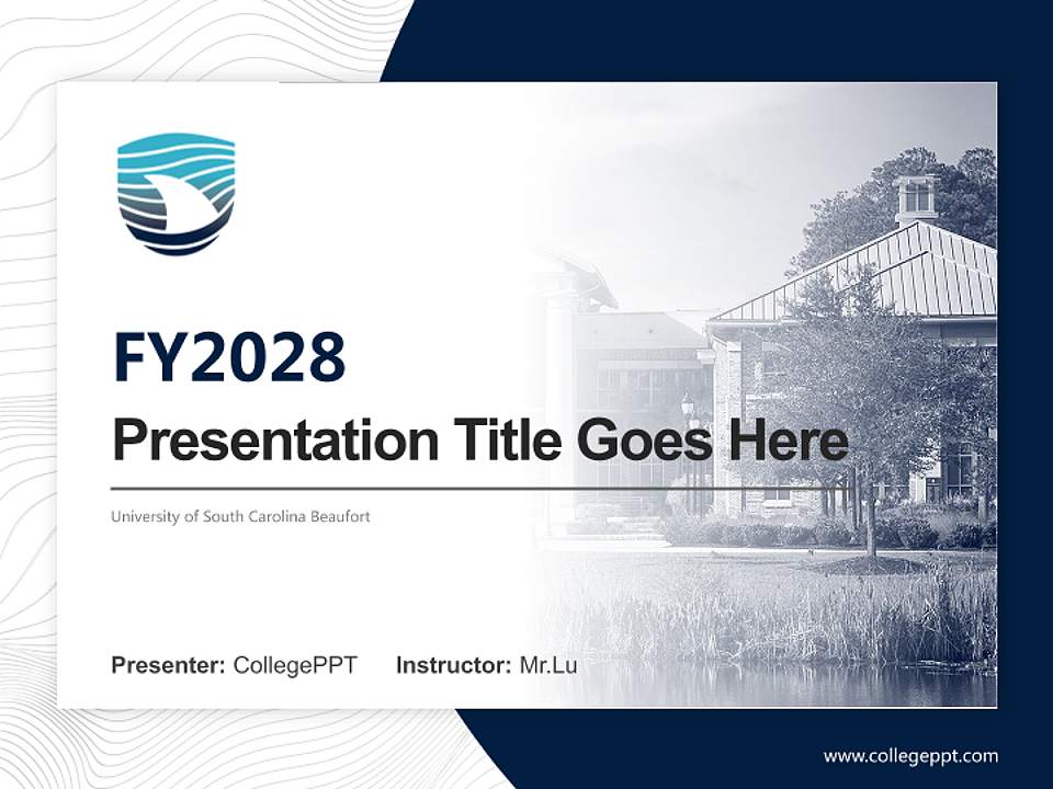 University of South Carolina Beaufort Academic Presentation/Research Findings Report PPT Template4:3 ratio PPT effect preview image5