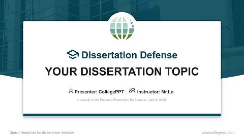 University of the Potomac-Washington Dc Campus Graduation Thesis Defense PPT Template