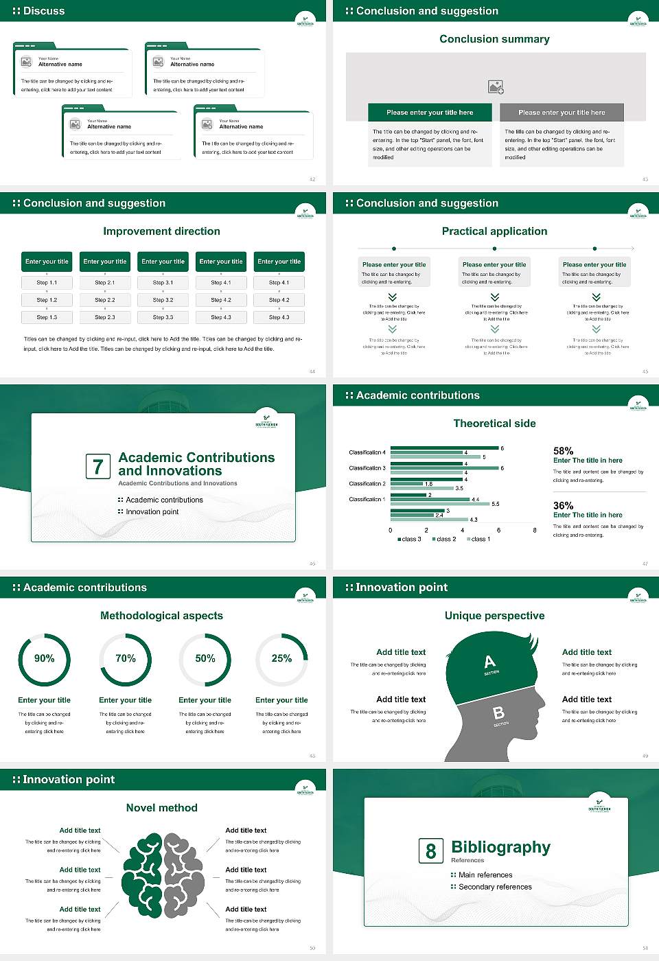 University of South Florida-St Petersburg Graduation Thesis Defense PPT Template16:9 ratio PPT effect preview image6