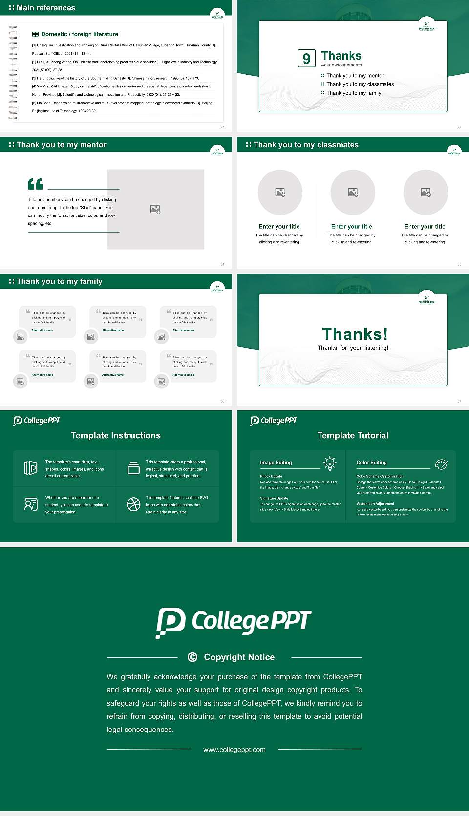 University of South Florida-St Petersburg Graduation Thesis Defense PPT Template16:9 ratio PPT effect preview image7