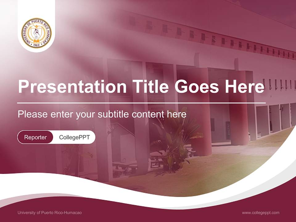 University of Puerto Rico-Humacao Lecture Sharing and Networking Event PPT Template4:3 ratio PPT effect preview image4