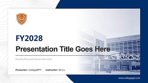 University of Texas Health Science Center at Tyler Academic Presentation/Research Findings Report PPT Template