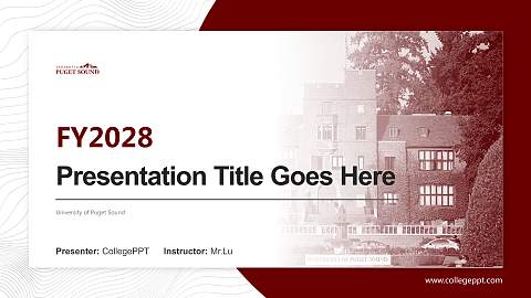University of Puget Sound Academic Presentation/Research Findings Report PPT Template