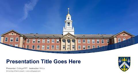 University of Saint Joseph Course/Courseware Creation PPT Template