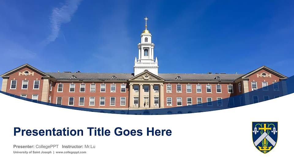 University of Saint Joseph Course/Courseware Creation PPT Template16:9 ratio PPT effect preview image