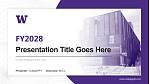 University of Washington-Bothell Campus Academic Presentation/Research Findings Report PPT Template