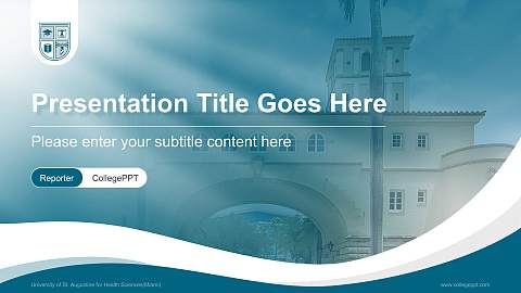 University of St. Augustine for Health Sciences(Miami) Lecture Sharing and Networking Event PPT Template