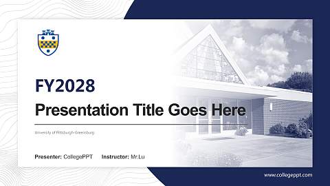 University of Pittsburgh-Greensburg Academic Presentation/Research Findings Report PPT Template